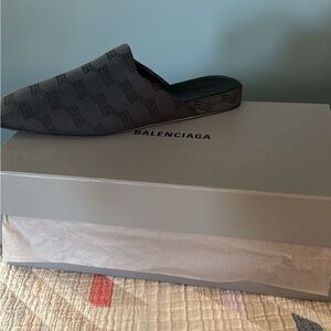 Balenciaga Men's Black Slip-On Shoes